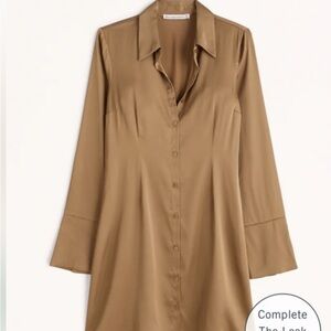 Abercrombie & Fitch Long Sleeve Dress - Brown